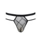 Чоловічі прозорі стринги Passion 029 Thong Collin L/XL Black, сітка-4