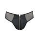 Чоловічі сліпи на блискавці Passion 042 Slip Timmy S/M Black, екошкіра, сітка-4