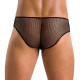 Чоловічі труси зі шнурівкою Passion 035 Slip Richard XXL/XXXL Black, екошкіра, сітка-1