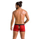 Чоловічі прозорі боксери Passion 046 Short Parker L/XL Red, сітка, під леопард-3