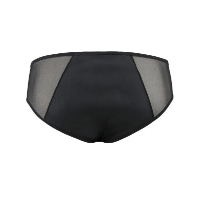 Чоловічі сліпи на блискавці Passion 042 Slip Timmy XXL/XXXL Black, екошкіра, сітка