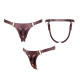 Трусики для страпона Strap-On-Me Leatherette Harness Generous - One Size - Aubergine-3
