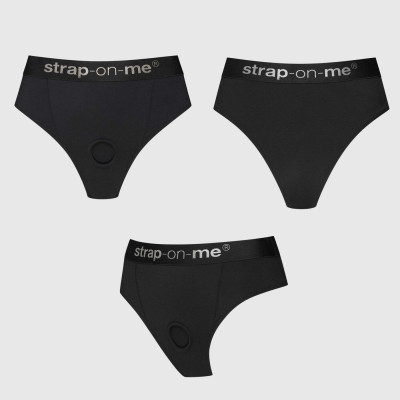 Трусики з фіксацією дилдо Strap-On-Me Harness Lingerie Idole - S - Black