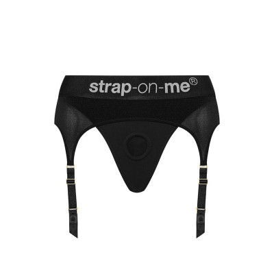 Трусы для страпона с подвязками для чулок Strap-On-Me REBEL HARNESS - S Трусы для страпона с подвязками для чулок Strap-On-Me REBEL HARNESS - S
