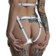 Трусики Серце для страпону з натуральної шкіри Feral Feelings - Hearts Strap-on Belt White-2