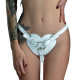 Трусики Серце для страпону з натуральної шкіри Feral Feelings - Hearts Strap-on Belt White-1