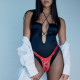 Трусики для страпона Strap-On-Me Leatherette Harness Fabulous - One Size - Red Glossy-1