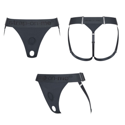 Трусики для страпону Strap-On-Me HARNAIS LINGERIE UNIQUE - One Size - GREY Трусики для страпону Strap-On-Me HARNAIS LINGERIE UNIQUE - One Size - GREY