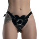 Трусики Серце для страпону Feral Feelings - Hearts Strap-on Belt Black-1