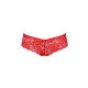 Трусики-бразиліана з квіткового мережива Raja Thong red XXL/XXXL - Passion-4