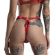 Трусики з натуральної шкіри Feral Feelings - String Bikini Red-2