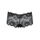 (SALE) Мереживні трусики-шортики Obsessive Idillia shorties black L/XL-3