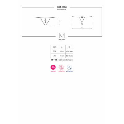 Obsessive 831-THC-1 crotchless thong S/M Obsessive 831-THC-1 crotchless thong S/M