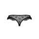 Трусики з оборками DONIA THONG black S / M - Passion Exclusive-5