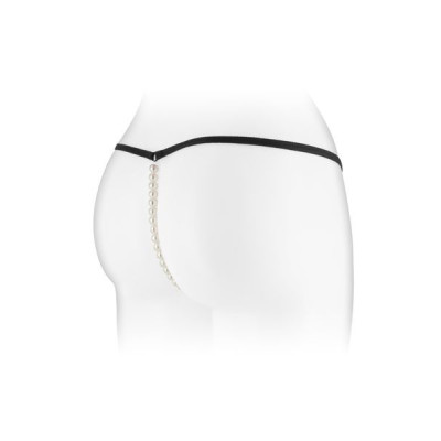 Трусики-стрінги з перлинною ниткою Fashion Secret VENUSINA Black