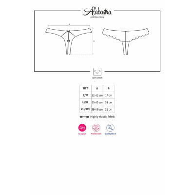 Obsessive Alabastra crotchless thong S/M