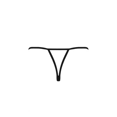 Трусики мереживні з доступом VIOLANTE THONG black S/M - Passion Exclusive