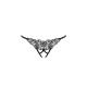 Трусики мереживні з доступом VIOLANTE THONG black S/M - Passion Exclusive-4