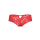 Трусики-бразиліана з квіткового мережива Raja Thong red S/M - Passion-5