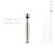 Порожнинний уретральний стимулятор Sinner Gear Unbendable – Hollow Penis Plug, довжина 7,5см, діамет-3