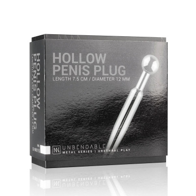 Порожнинний уретральний стимулятор Sinner Gear Unbendable – Hollow Penis Plug, довжина 7,5см, діамет Порожнинний уретральний стимулятор Sinner Gear Unbendable – Hollow Penis Plug, довжина 7,5см, діамет