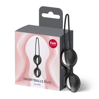 Вагінальні кульки Fun Factory SMARTBALLS DUO Black, 2 шт, діаметр 3,2 та 3,6 см