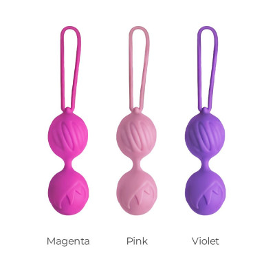 Вагінальні кульки Adrien Lastic Geisha Lastic Balls Mini Pink (S), діаметр 3,4 см, вага 85 гр
