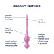 Вагінальні кульки з вібрацією Satisfyer Love Birds 1 Connect App Pink-5