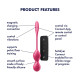 Вагінальні кульки з вібрацією Satisfyer Love Birds 2 Connect App Red-2