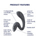 Вагінально-кліторальний вібратор Satisfyer G for Goddess 3 Dark Grey, 2 мотори-4