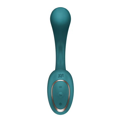 Вагінально-кліторальний вібратор Satisfyer G for Goddess 2 Bottle Green, 2 мотори Вагінально-кліторальний вібратор Satisfyer G for Goddess 2 Bottle Green, 2 мотори