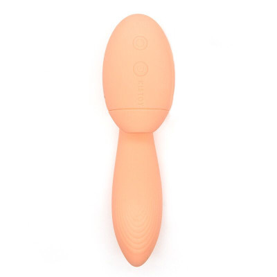 Вакуумний вібратор Kistoy Tina Mini Orange, вагінально-кліторальний