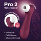 Вакуумний кліторальний стимулятор Satisfyer Pro 2 Generation 3 with Liquid Air Connect App Wine Red-1