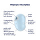 Вакуумний кліторальний стимулятор із вібрацією Satisfyer Cutie Ghost Blue-2