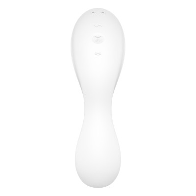 Вакуумний смарт-стимулятор із вібрацією Satisfyer Curvy Trinity 5 (White), керування зі смартфона