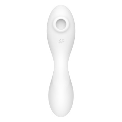 Вакуумний смарт-стимулятор із вібрацією Satisfyer Curvy Trinity 5 (White), керування зі смартфона