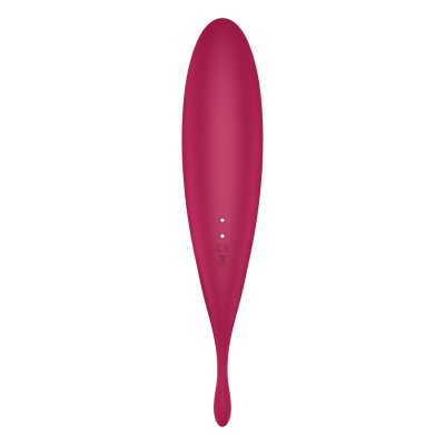 Смарт-вібратор для клітора з вакуумною стимуляцією Satisfyer Twirling Pro+ dark red