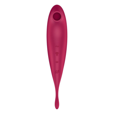 Смарт-вібратор для клітора з вакуумною стимуляцією Satisfyer Twirling Pro+ dark red