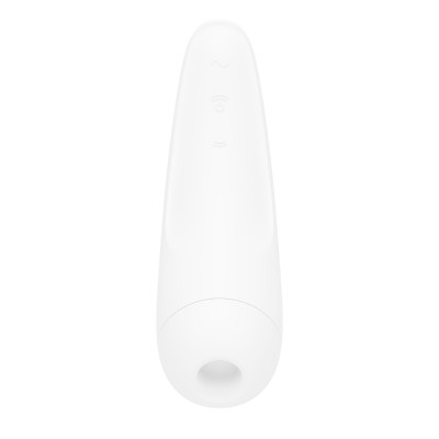 Вакуумний кліторальний стимулятор Satisfyer Curvy 2+ White з керуванням через інтернет