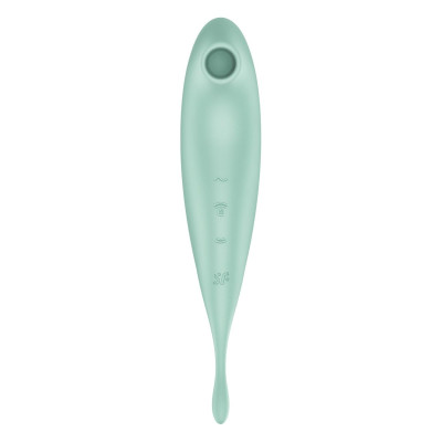 Смарт-вібратор для клітора з вакуумною стимуляцією Satisfyer Twirling Pro+ Mint Смарт-вібратор для клітора з вакуумною стимуляцією Satisfyer Twirling Pro+ Mint
