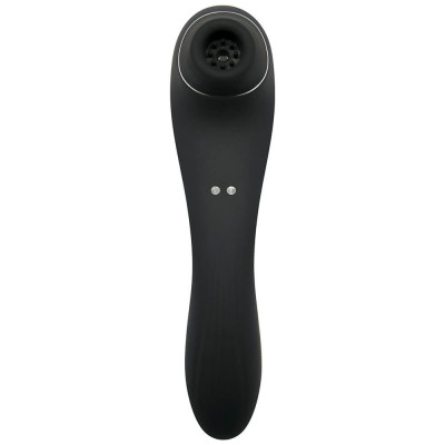 Вібратор і вакуумний стимулятор Alive Midnight Quiver Black - іграшка 2 в 1