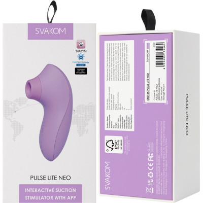 Вакуумний стимулятор Svakom Pulse Lite Neo Lavender Вакуумний стимулятор Svakom Pulse Lite Neo Lavender