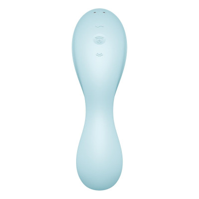 Вакуумний смарт-стимулятор із вібрацією Satisfyer Curvy Trinity 5 (Blue), керування зі смартфона