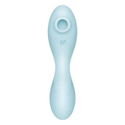 Вакуумний смарт-стимулятор із вібрацією Satisfyer Curvy Trinity 5 (Blue), керування зі смартфона