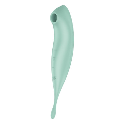Смарт-вібратор для клітора з вакуумною стимуляцією Satisfyer Twirling Pro+ Mint Смарт-вібратор для клітора з вакуумною стимуляцією Satisfyer Twirling Pro+ Mint