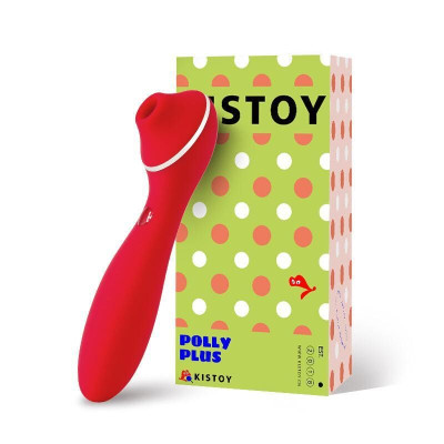 Вакуумний вібратор KisToy Polly Plus Red Вакуумний вібратор KisToy Polly Plus Red