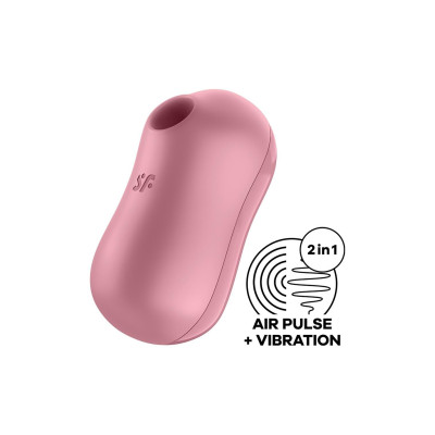 Вакуумний стимулятор із вібрацією Satisfyer Cotton Candy Light Red Вакуумний стимулятор із вібрацією Satisfyer Cotton Candy Light Red