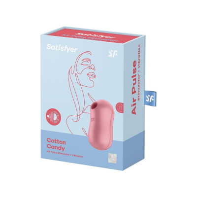 Вакуумний стимулятор із вібрацією Satisfyer Cotton Candy Light Red Вакуумний стимулятор із вібрацією Satisfyer Cotton Candy Light Red