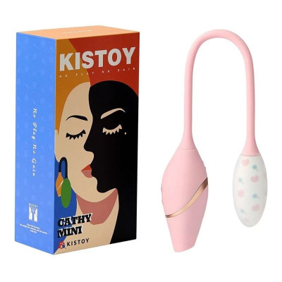 Віброяйце з вакуумним стимулятором Kistoy Cathy Mini