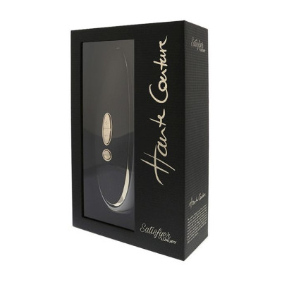 Люксовий вакуумний стимулятор Satisfyer Luxury Haute Couture Black із вставкою зі шкіри